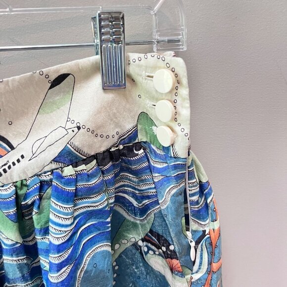 Eryn Brinie Anthropologie Ocean Theme‎ Skirt- Size Small - Picture 4 of 7